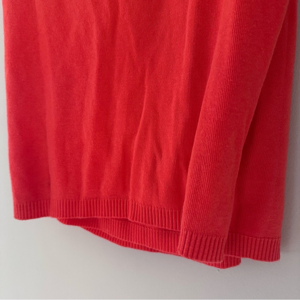 Benetton Made in Italy Cotton Open Front Crossover Short Sleeve Shirt Sweater - Picture 8 of 11